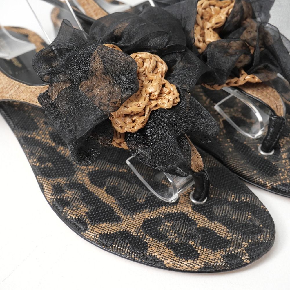 D&G ヒョウ柄サンダル 37 DOLCE&GABBANA ドルチェアンドガッバーナ サンダル サイズ37
