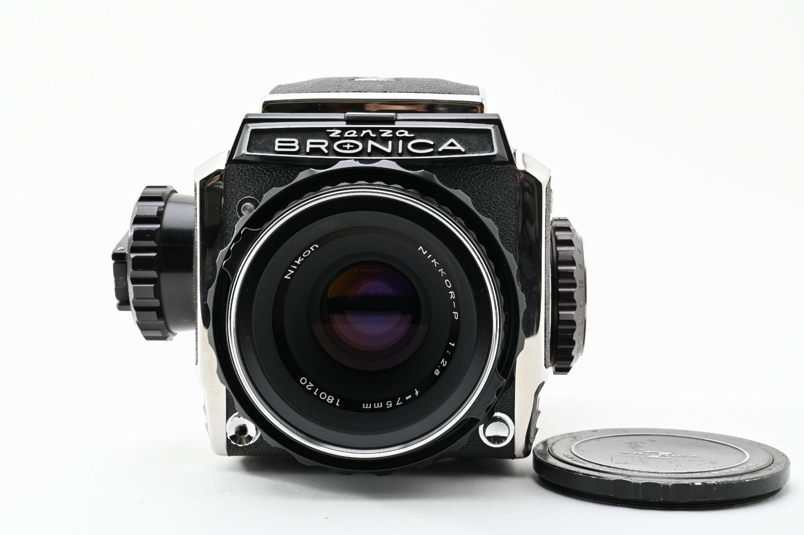 ゼンザ ブロニカ　ZENZA BRONICA S2 ＋ NIKKOR-P 1:2.8 75mm《動作確認済・キャップ付》 中判 フィルム カメラ #A1453