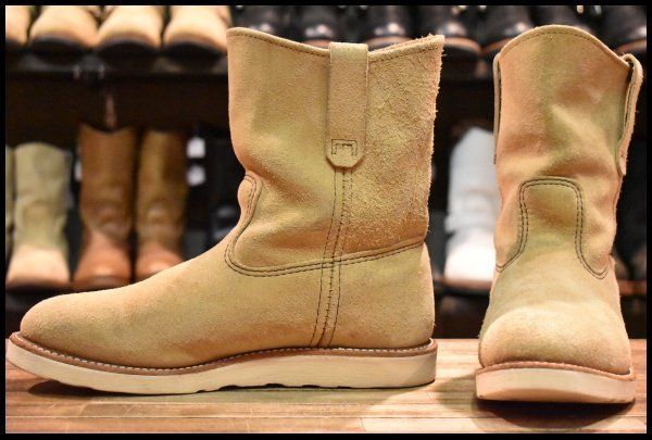 【9E 良品 17年】レッドウィング 8168 スエード ペコス ホーソーン アビレーン ラフアウト プルオン ブーツ redwing pecos HOPESMORE【GH176】
