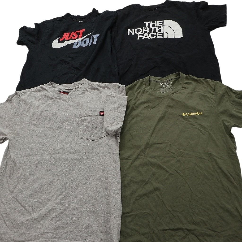 古着卸 まとめ売り ブランドMIX Tシャツ 16枚セット ( メンズ M ) コロンビア ノースフェイス チャンピオン ナイキ 中古 古着 NG2458