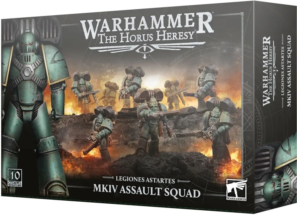 【中古】ミニチュアゲーム レギオネス・アスタルテス： MkIV アサルト・スカッド 「ウォーハンマー ホルス・ヘレシー」 (Legiones Astartes： Mkiv Assault Squad) [31-174]