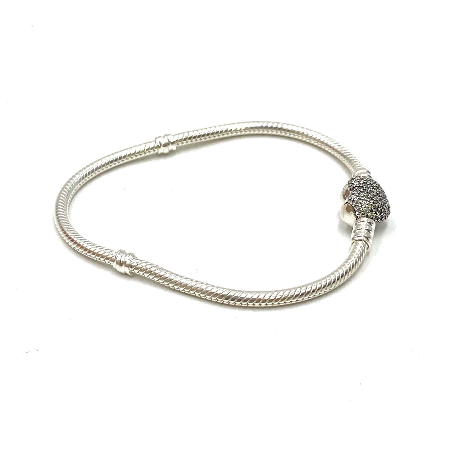 2個セット！ PANDORA パンドラ ブレスレット バングル パヴェ シルバー