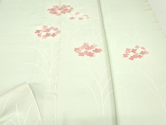 平和屋着物＊夏物　付下げ　反物　着尺　絽　草花文　銀彩　逸品　未使用　DABH8367zy 18,460円