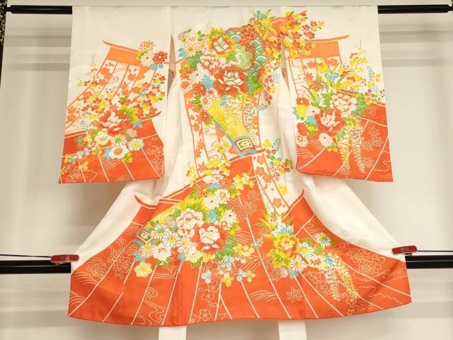 平和屋着物[]お宮参り　女の子　祝着　産着　初着　のしめ　刺繍　楽器花文　琴　金糸　金彩　逸品　AABI2849ja 21,164円