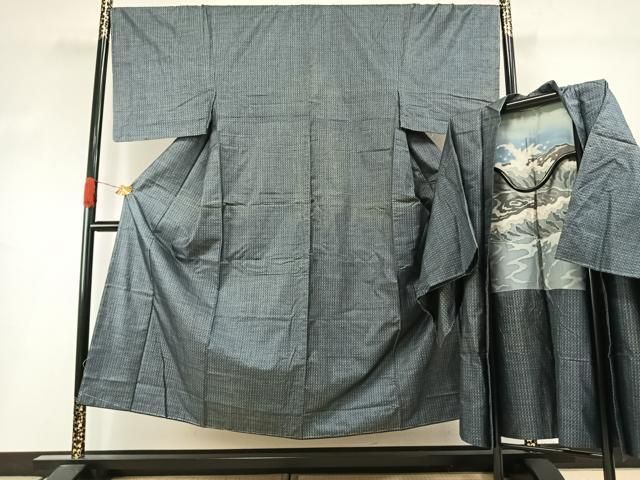 平和屋着物●男性　男柄の最高峰　西郷柄　西郷絣　本場大島紬　アンサンブル　浦上新西郷　正絹　逸品　AABI2028fy 42,250円