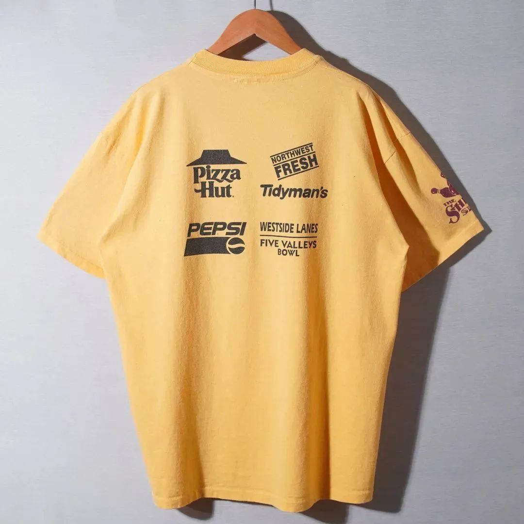 90s USA製 1996年製 ヴィンテージ Tシャツ XL マスタード 両面プリント