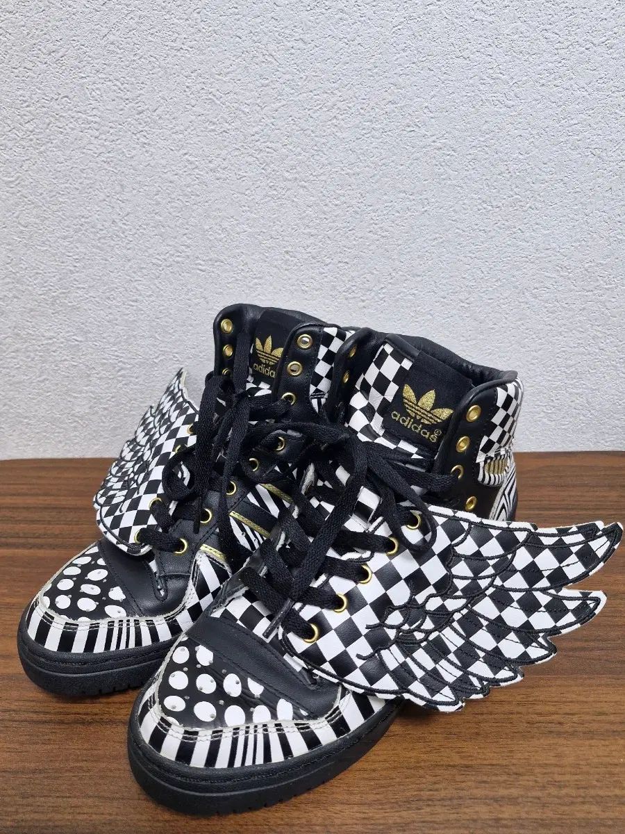 265 ジェレミースコット adidas 2013 1 0 オプアート チェッカーボード ハイトップ スニーカー