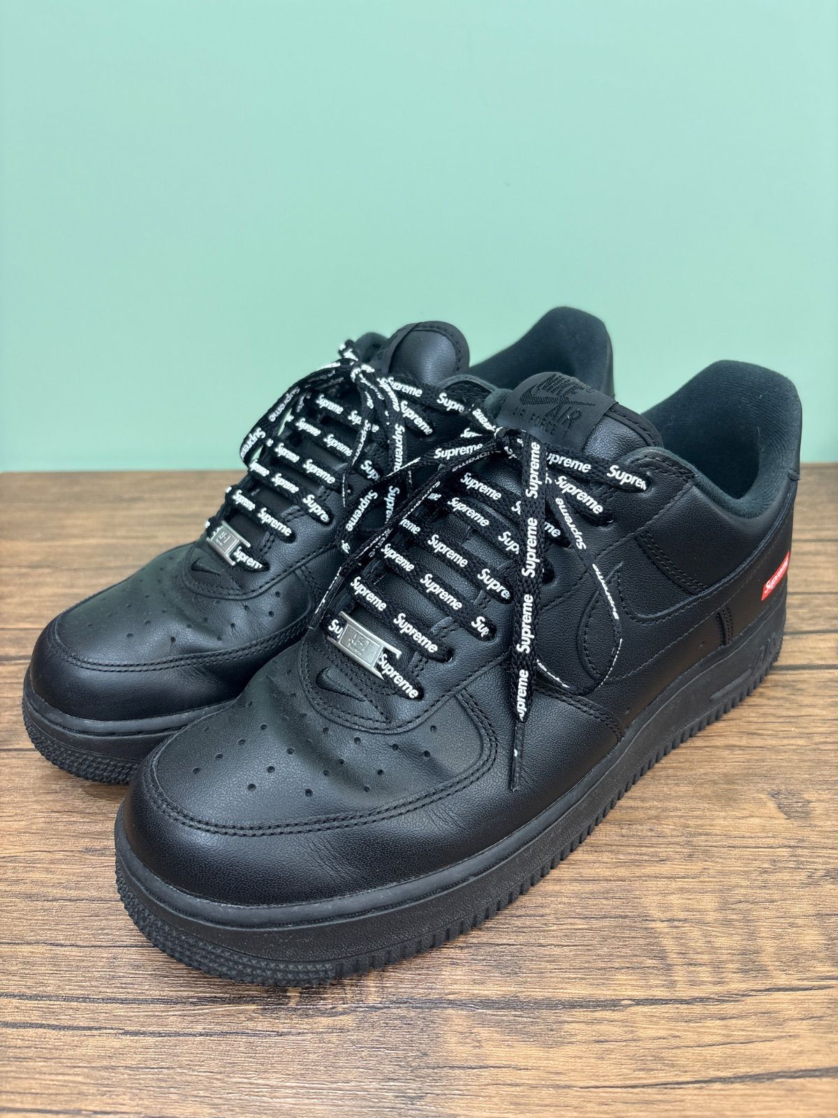 Nike supreme スニーカー AIR FORCE 1 LOW BLACK エアーフォースワン ブラック 27.0cm 送料無料♪
