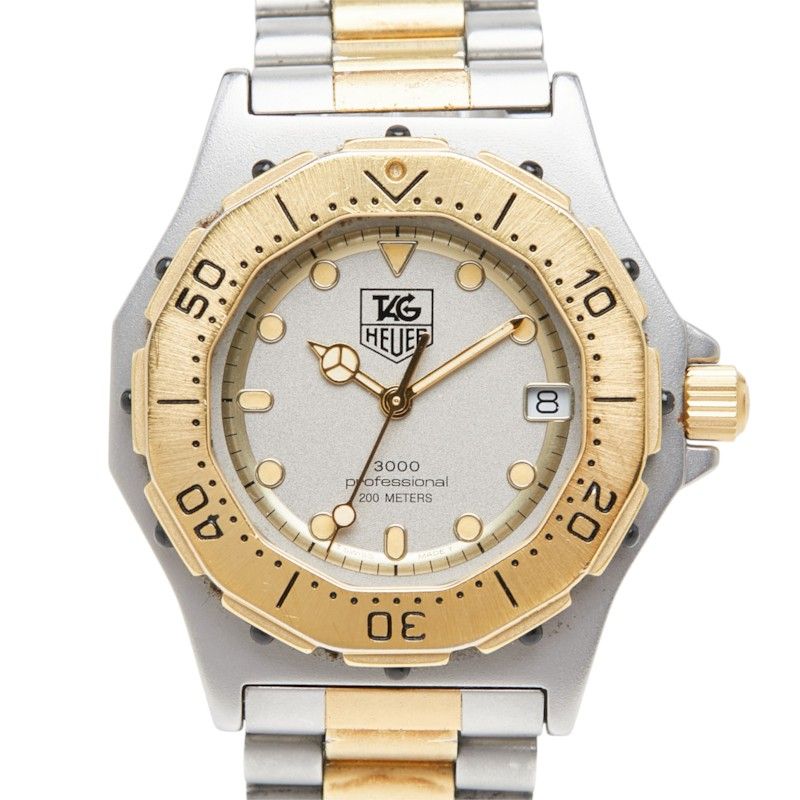 タグホイヤー プロフェッショナル 3000 腕時計 934.213 グレー ゴールド シルバー ステンレススチール メンズ TAG HEUER【214-85629】