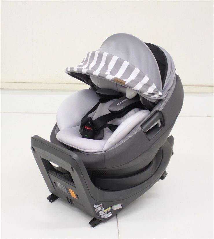 美品 THE S Air ISOFIX エッグショック ZA-670 ストライプグレー 欠品あり コンビ 新安全基準R129適合 セパレート構造 クリーニング済み D1050004t 14,000円