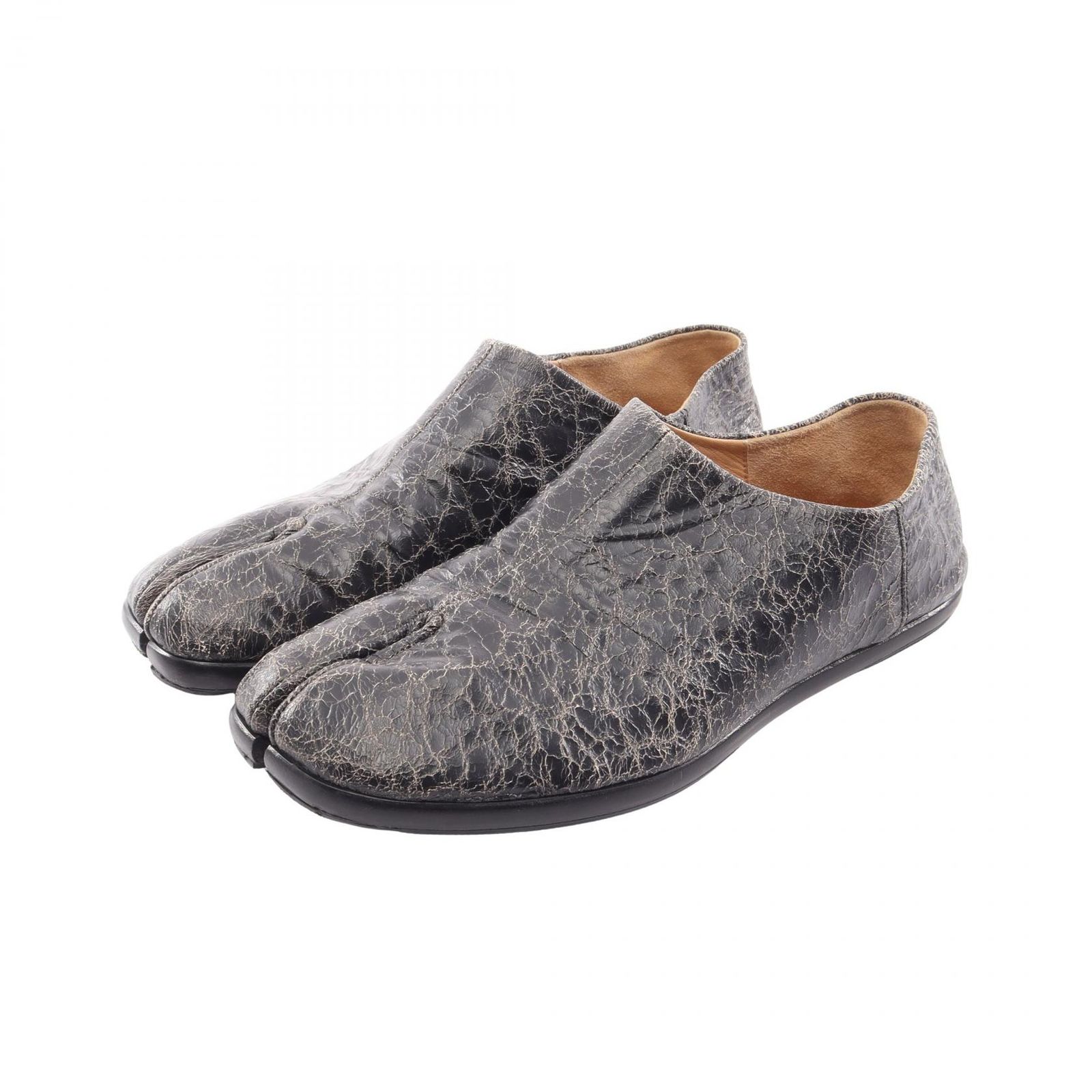 メゾンマルジェラ22 Maison Margiela 22 スリッポン TABI タビ バブーシュ クラック加工 S57WR0051 レザー TABI タビ スリッポン レディース Used A
