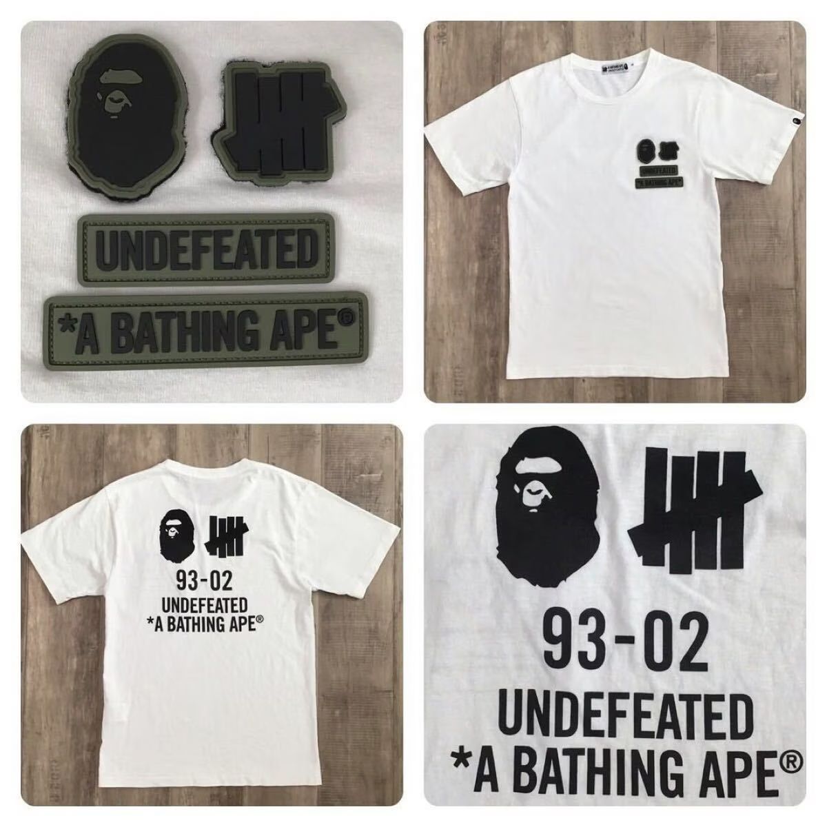 Undefeated × BAPE LOGO Tシャツ Sサイズ a bathing ape エイプ ベイプ アベイシングエイプ アンディフィーテッド ky25