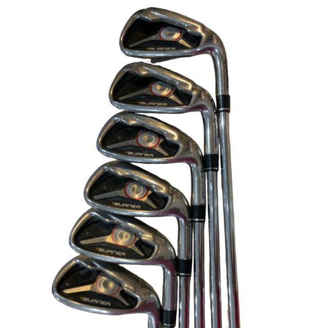 【中古】 テーラーメイド BURNER(2009) 新溝適合 6S USA アイアンセット IR BURNER RE-AX SUPERFAST 85(STEEL) (フレックスUNI) メンズ 男性用 右利き 右用 Dランク ゴルフクラブ