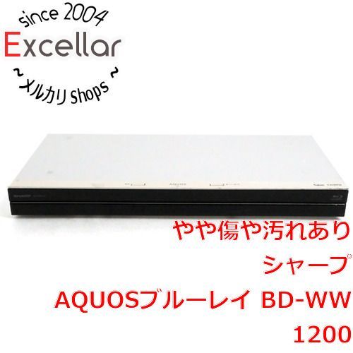 [bn:18] SHARP　AQUOS ブルーレイディスクレコーダー 1TB 2チューナー　BD-WW1200　ホワイト　本体いたみ　リモコンなし