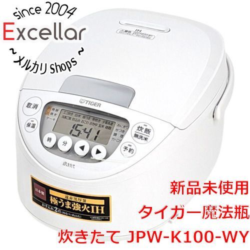 [bn:2] 【新品(開封のみ)】 TIGER　IHジャー炊飯器 炊きたて 5.5合炊き　JPW-K100-WY　ピュアホワイト 20,853円