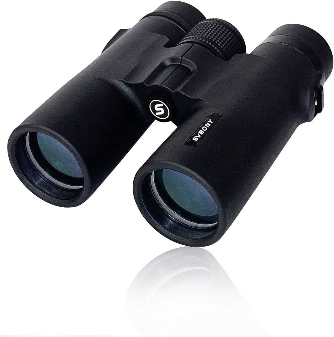 SVBONY SV21 双眼鏡 ライブ用 10x 42mm 双眼望遠鏡 顔の汗まで見える ダハ式 望遠鏡 高倍率 明るさ16 実視界5.8°メガネ対応 酔いにくい ストラップ付き バードウォッチング ライブ スポーツ観戦 コンサート 観劇用 アイドルコンサート