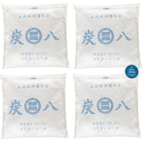 出雲カーポン 炭八 室内用 大袋 12L ４袋セット 45cm×45cm×厚さ7cm 重量1300ｇ 調湿木炭 除湿 8,183円