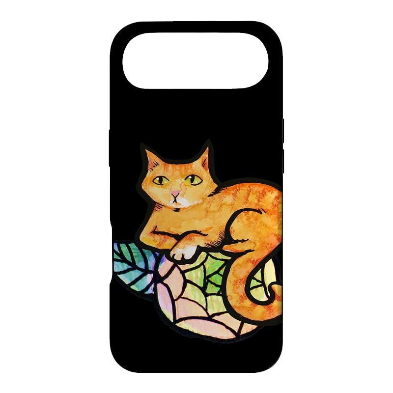 【新品】 オレンジ 猫 花柄 ガーデニング 生姜 キティ 猫 スマホケース iPhone Air 用 8,897円