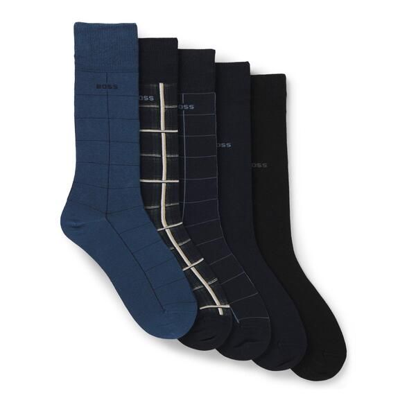 ボス メンズ アンダーウェア 靴下 Boss 5 Pack Socks Blue 960 ブルー