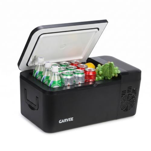 ガービー(Garvee) 車載冷蔵庫 ポータブル冷蔵庫 コンプレッサー式 小型 20L 冷蔵冷凍庫 -20℃~20℃ 車載家庭両用 3WAY電源対応 | DC12V/24V AC100V 静音 軽量 コンパクト 車中泊 アウトドア キャンプ 災害時非常用ts