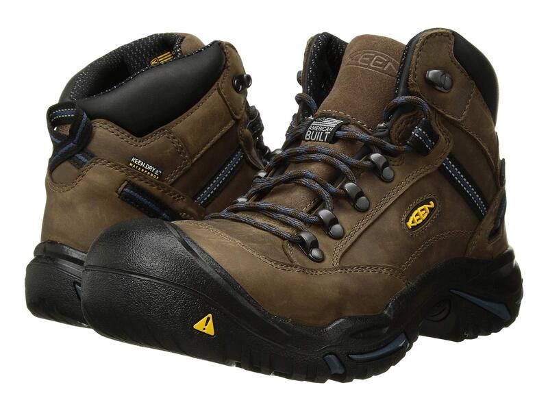 キーン メンズ シューズ ブーツ・レインブーツ Tシャツ KEEN Utility Braddock Mid AL Waterproof Steel Toe BisonEnsign Blue ブルー