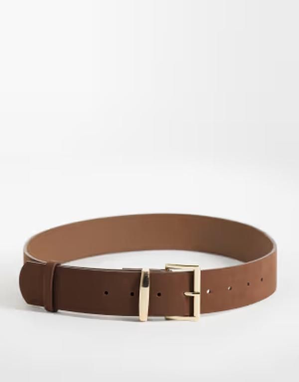 マイアクセサリーズ レディース ベルト ミニ My Accessories minimal classic belt BROWN ブラウン