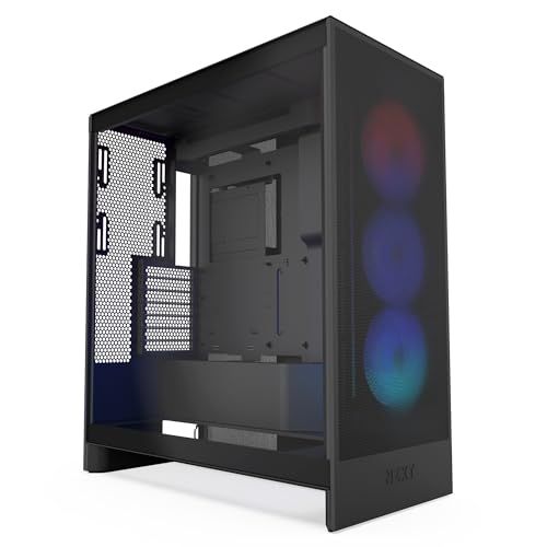 NZXT H7 Flow RGB v2 Black 360mm RGBシングルフレームファン搭載 ミドルタワーATXケース CM-H72FB-R1 CS9014