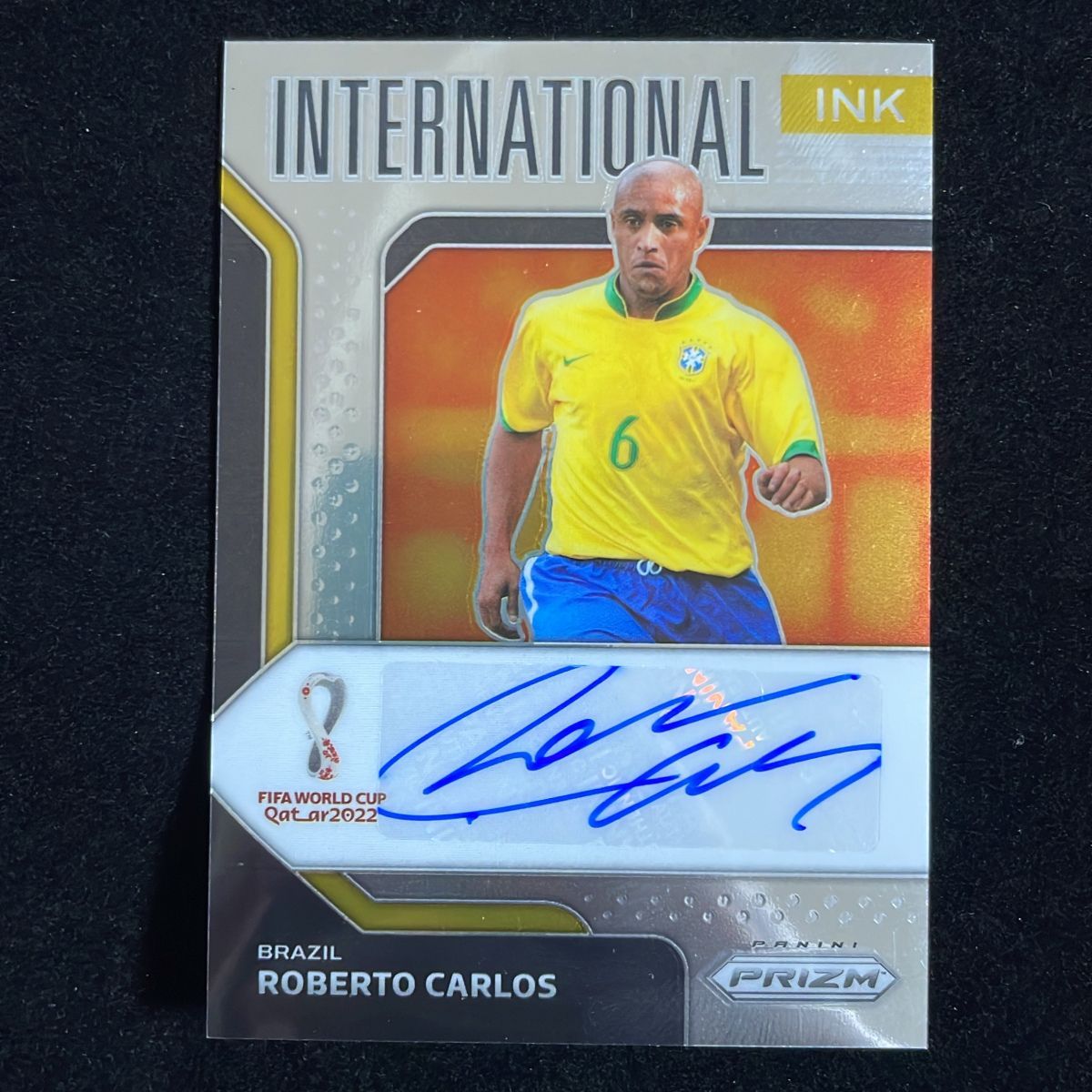 Roberto Carlos ロベルト・カルロス Panini Prizm FIFA World Cup International Ink 2022 Auto サイン 直筆 Brazil 6,300円