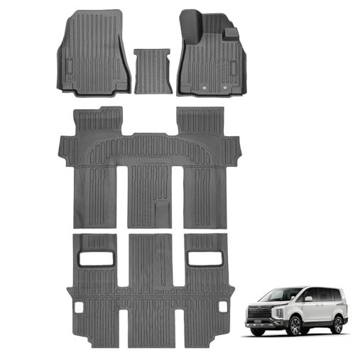 フロアマット 三菱 新型 デリカD5型 対応 カーマット 三菱 新型 デリカD5型 7人乗り専用 /Mitsubishi Delica D:5 CV1W 2019年2月?現行 (H31.2?現行) 保護マット TPE素材 防水 滑り防止 耐汚れ 取付簡単 as