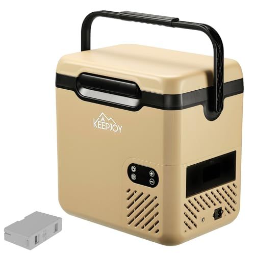 KEEPJOY 車載冷蔵庫 ポータブル冷蔵庫 18L バッテリー付き 急速冷蔵冷凍 -20℃ コードレス 屋外 保冷ボックス ハンドル付き 4WAY 電源対応 100?240V家庭用 12V/24V車載用 ソーラーパネルに対応 アウトドア キャンプ 運動会as 24,646円