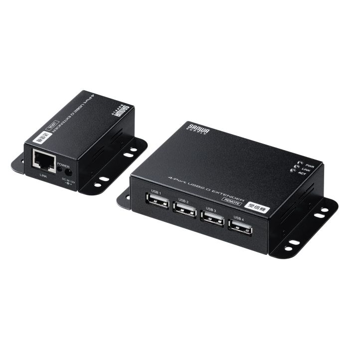 【新品・3営業日で発送】SANWASUPPLY サンワサプライ USB2.0エクステンダー(50m延長、4ポート)(USB-EXSET6)