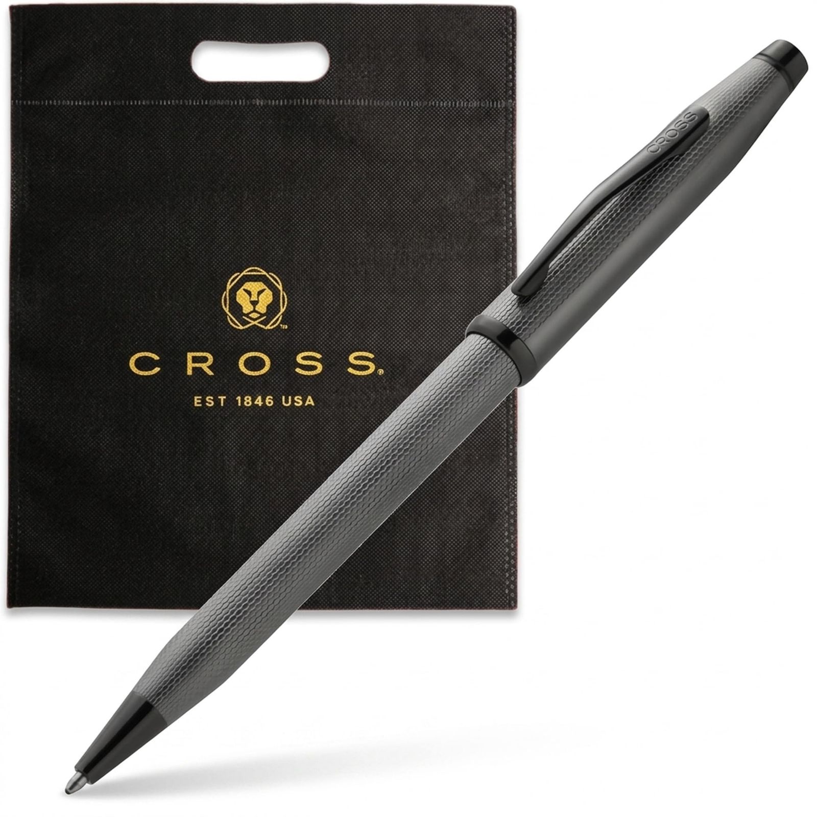 新品 CROSS センチュリー II ダイヤモンドパターン スレートグレー【プレミアムギフトボックス＋ギフトショッパー付き】 高級 油性ボールペン 中字「プレゼントや贈り物に」ギフト 父の日 昇進祝い