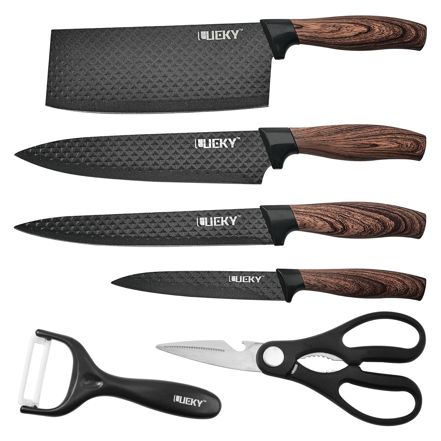 ☆新品☆漁川 包丁セット 6本セット 菜切 牛刀 スライサー ペティナイフ ハサミ ピーラー | キッチンツールセット 1b8b0a79 6,676円
