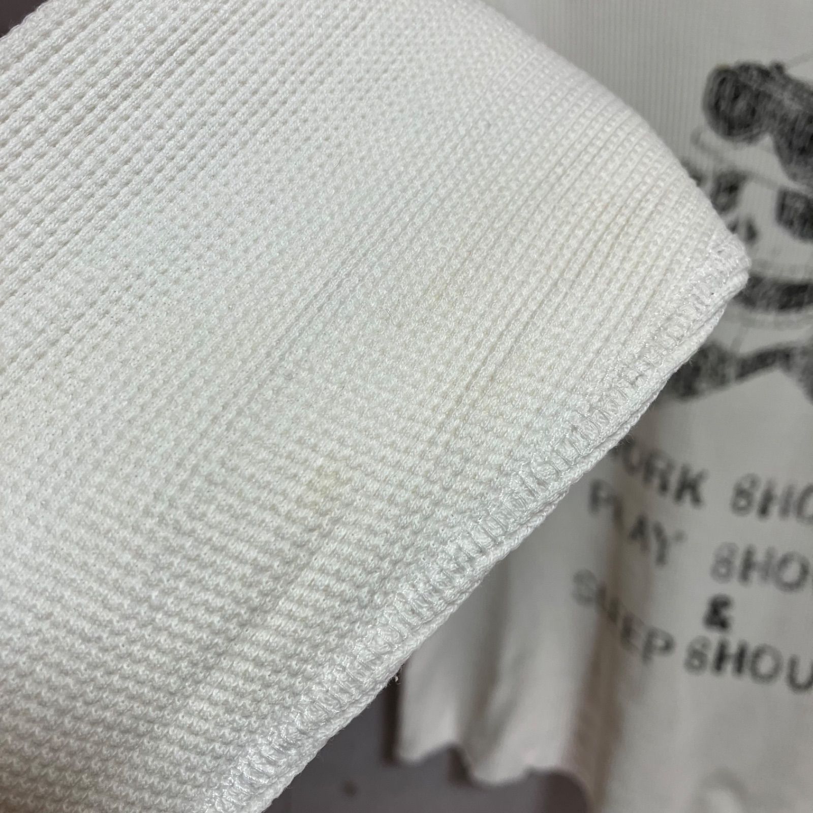 Levi's RED TAB リーバイス レッドタブ スカル サーマル カットソー ロングスリーブ Tシャツ ワッフル 長袖 トップス L アイボリー メンズ SU-51-8 thumbnail 5