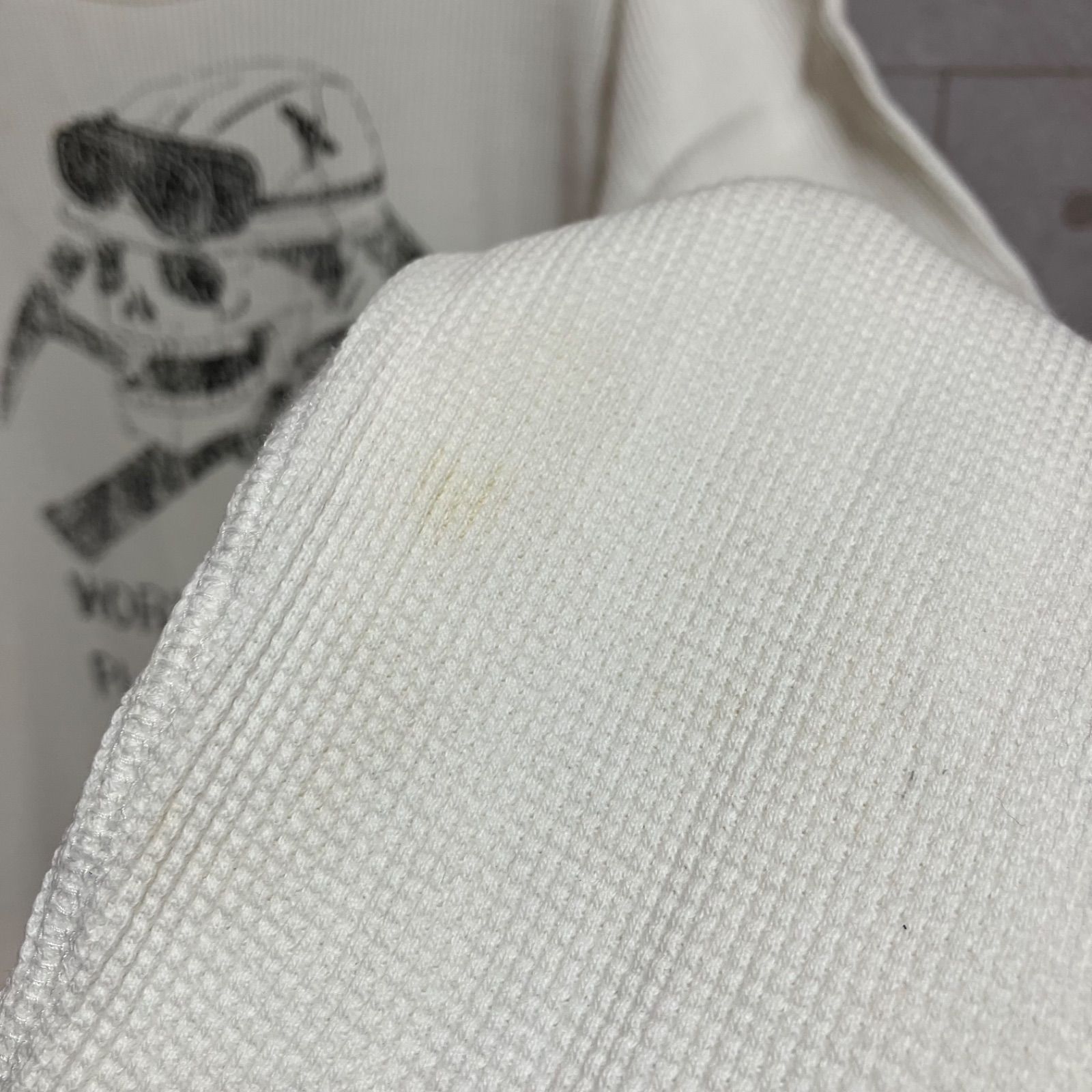Levi's RED TAB リーバイス レッドタブ スカル サーマル カットソー ロングスリーブ Tシャツ ワッフル 長袖 トップス L アイボリー メンズ SU-51-8 thumbnail 11