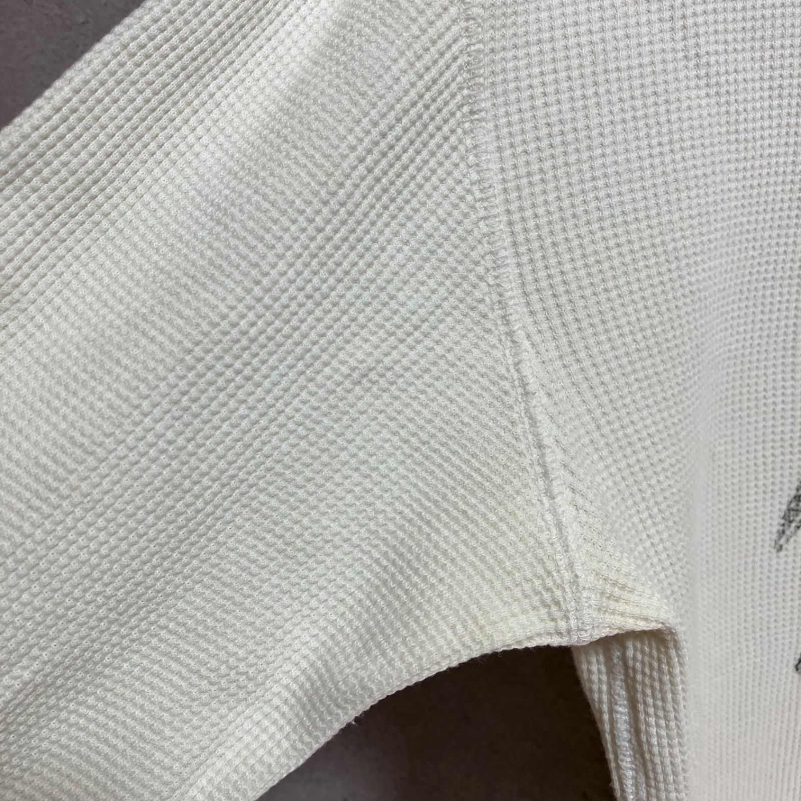 Levi's RED TAB リーバイス レッドタブ スカル サーマル カットソー ロングスリーブ Tシャツ ワッフル 長袖 トップス L アイボリー メンズ SU-51-8 thumbnail 4
