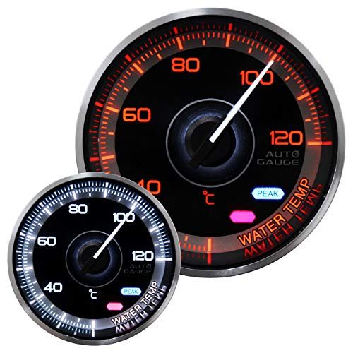 オートゲージ AUTOGAUGE 水温計 車用 ホワイト/アンバーLED 60Φ 日本製as