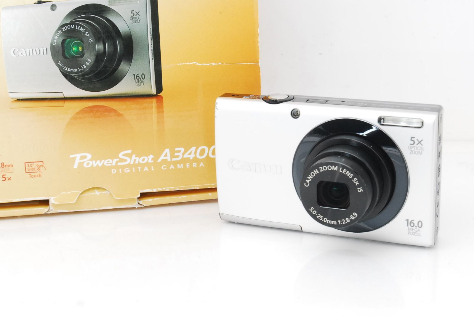 28mm 광각에서 보는 1,600만 픽셀, 5배 줌 고화질 ☆ 캐논 파워샷 A3400 IS 실버