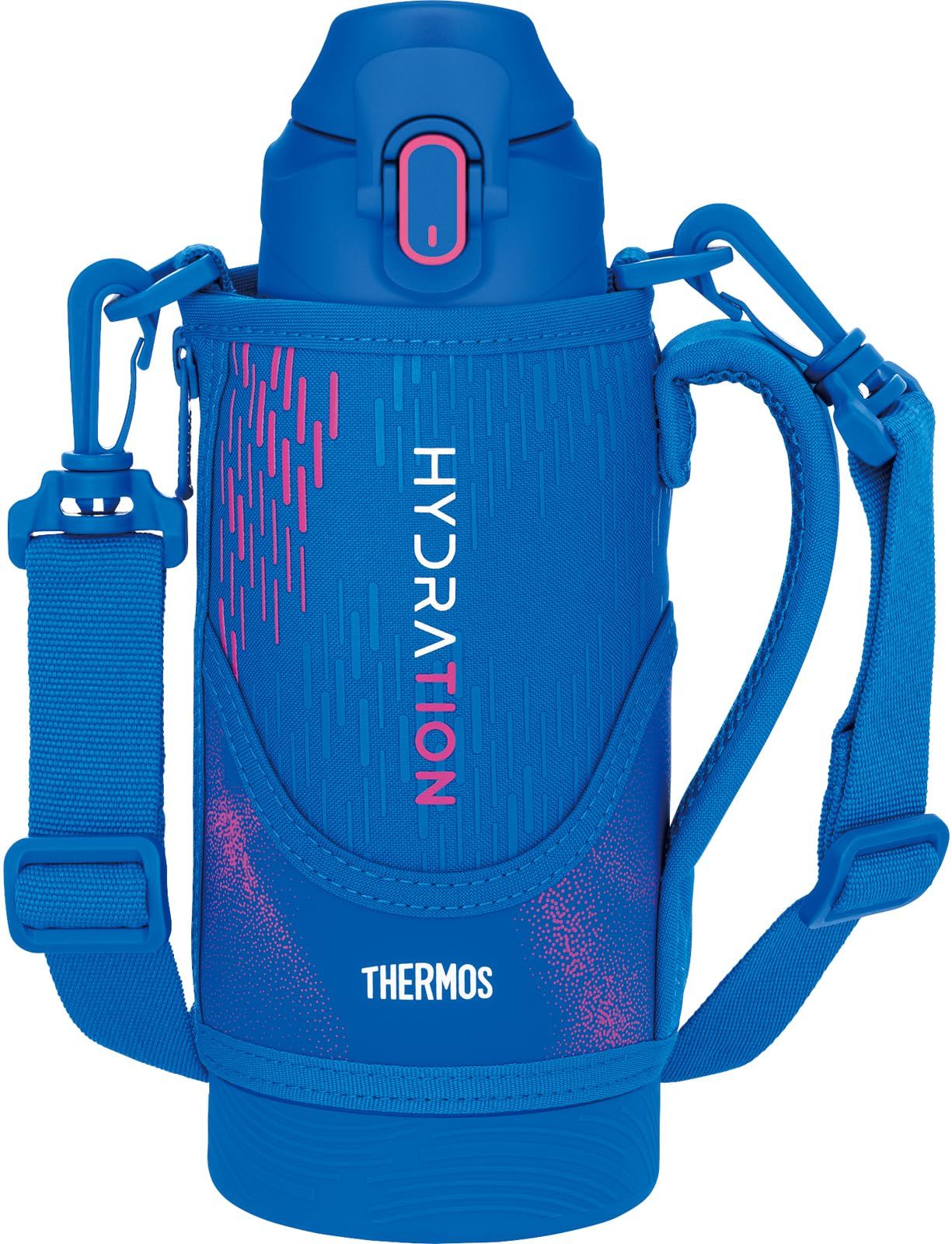 サーモス 水筒 真空断熱スポーツボトル 800ml ブルーピンク 保冷専用 子供用 ポーチ付き 肩に優しいストラップ FJS-800F BLP