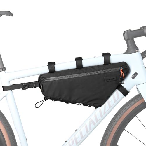 Rhinowalk自転車フレームバッグ防水三角形バッグ2.9Lプロフェッショナル自転車アクセサリー(XL)-ブラックym de5d0130