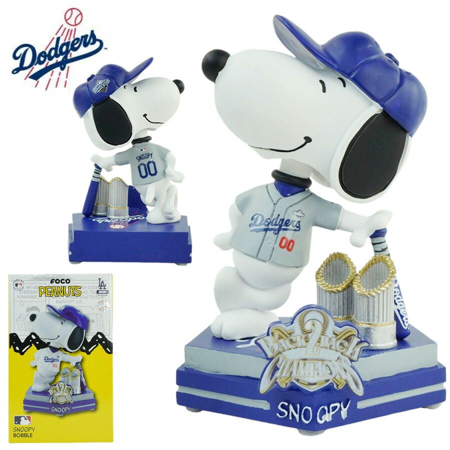 ドジャース ピーナッツ スヌーピー ボブルヘッド 5インチFOCO PEANUTS SNOOPY BACK TO BACK CHAMPIONS BOBBLEHEADFOCO ピーナッツ スヌーピー 二連覇 チャンピオン ボブルヘッドメジャー リーグ ベースボー