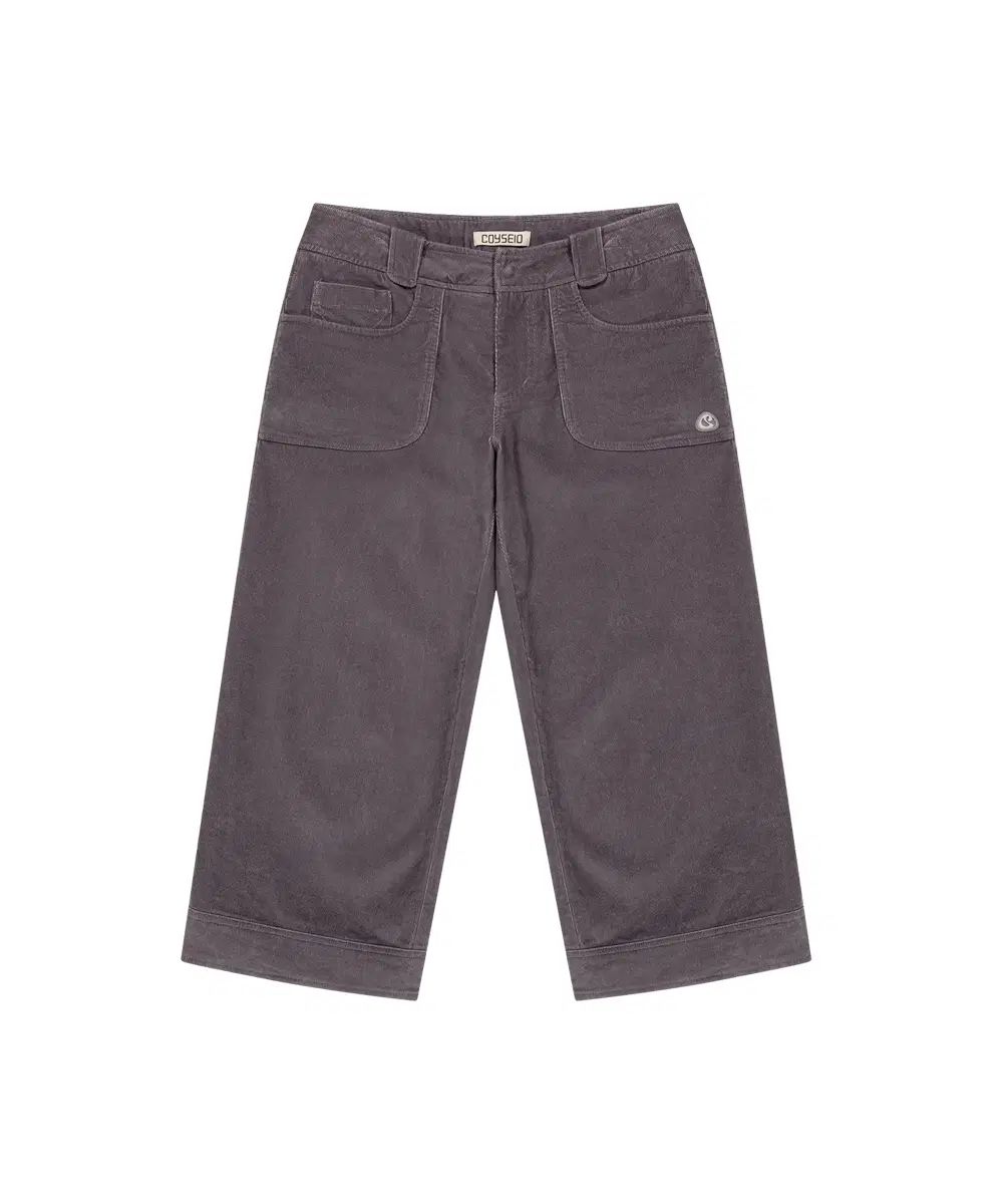 Coyseio 코이세이오 RUSTIC CORDUROY CAPRI PANTS PURPLE GREY コーデュロイ カプリ パンツ パープル グレー