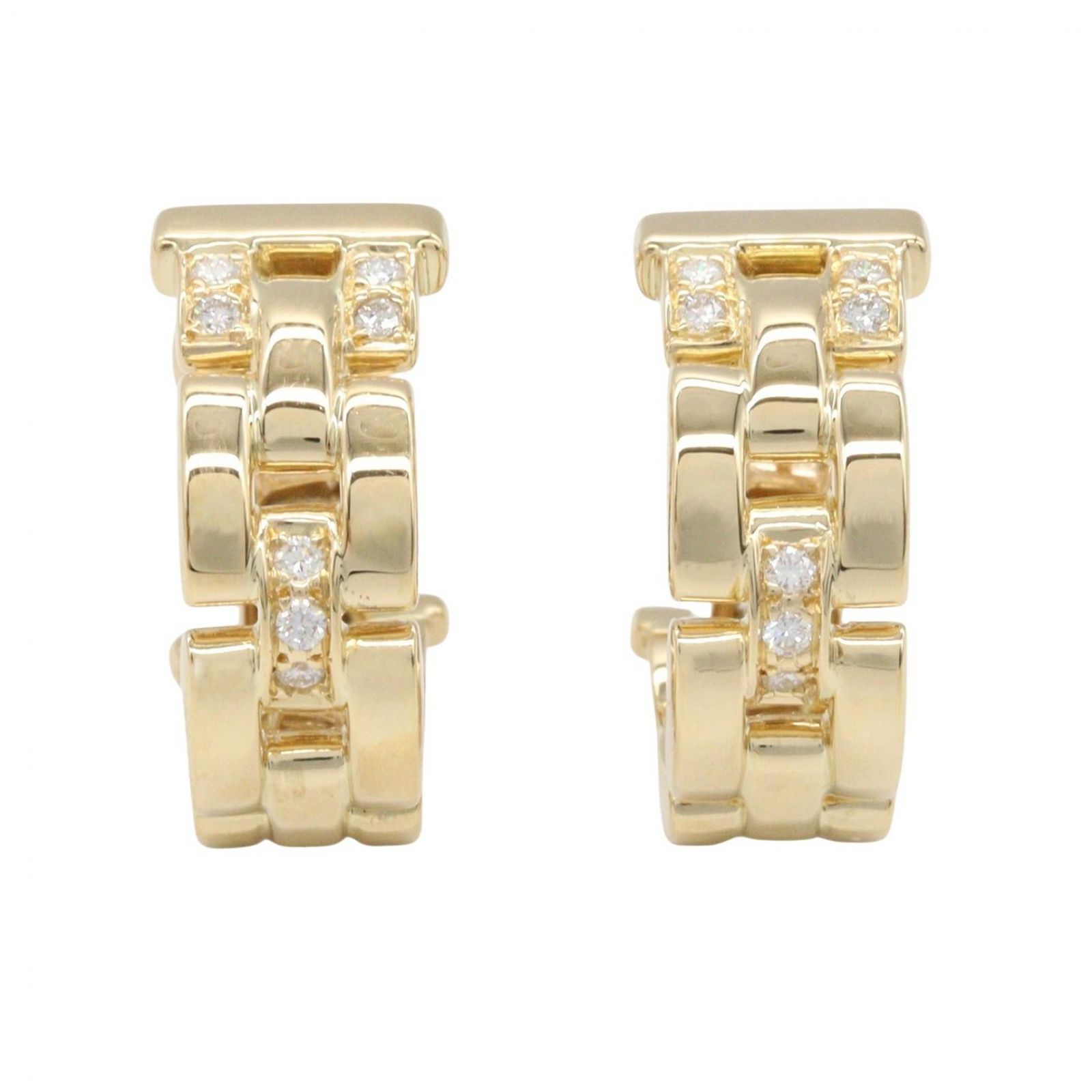 カルティエ CARTIER ピアス マイヨンパンテール ダイヤ ピアス K18（イエローゴールド） ダイヤモンド マイヨンパンテール ダイヤ ピアス レディース Used A