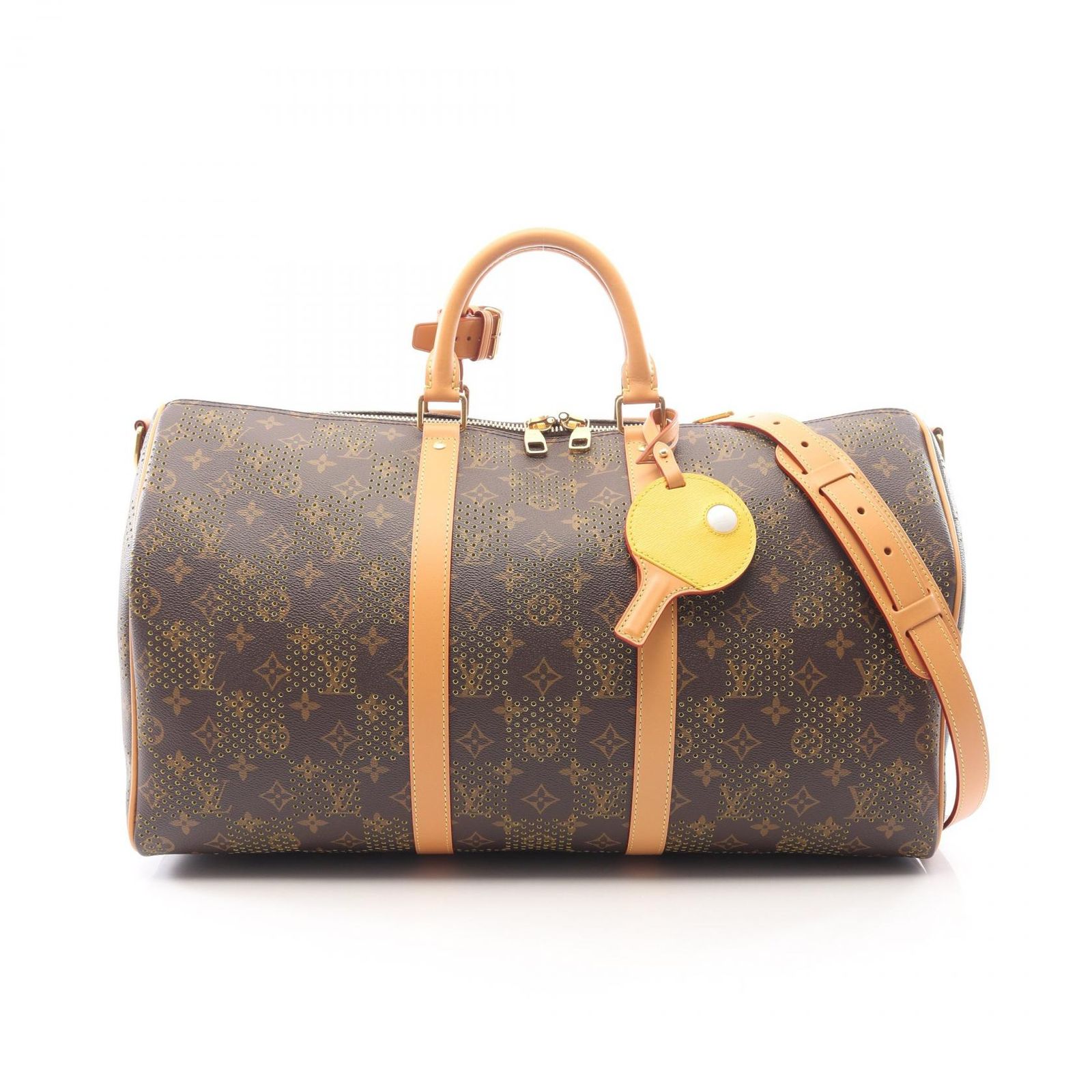 ルイ・ヴィトン LOUIS VUITTON ボストンバッグ キーポル バンドリエール50 モノグラム パーフォレーション 2WAY M29163 PVCコーティングキャンバス レザー キーポル・バンドリエール50