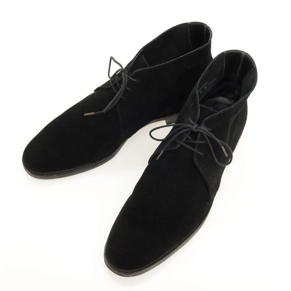 【中古】クロケットアンドジョーンズ CROCKETT&JONES スエード ブーツ ブラック【サイズ9D】【メンズ】