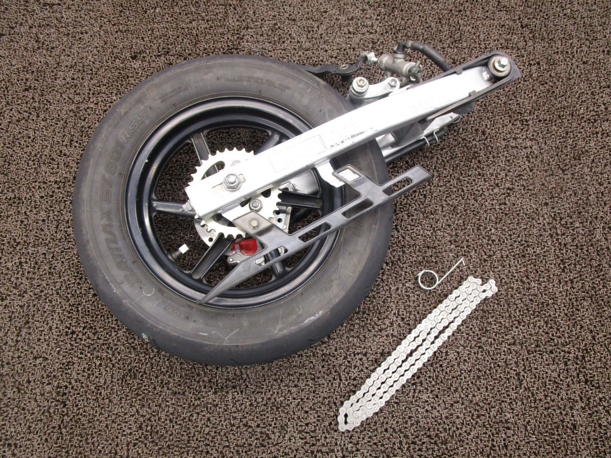 XR100モタード リアホイール ASSY ■C866！ディスク キャリパー スプロケット スイングアーム HD13 ホンダ 【 HC07E 】 キャブ車 動画有