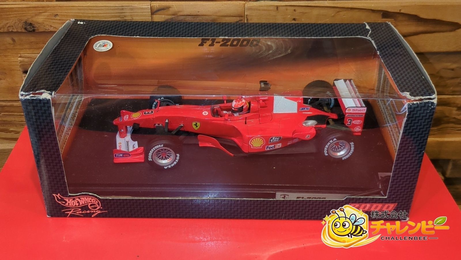 Hot WHeeLS Racing　1/18　フェラーリ　F1-2000　ミハイル・シューマッハ　レッド　ミニカー　箱付き　(全長:約24cm) 6,768円