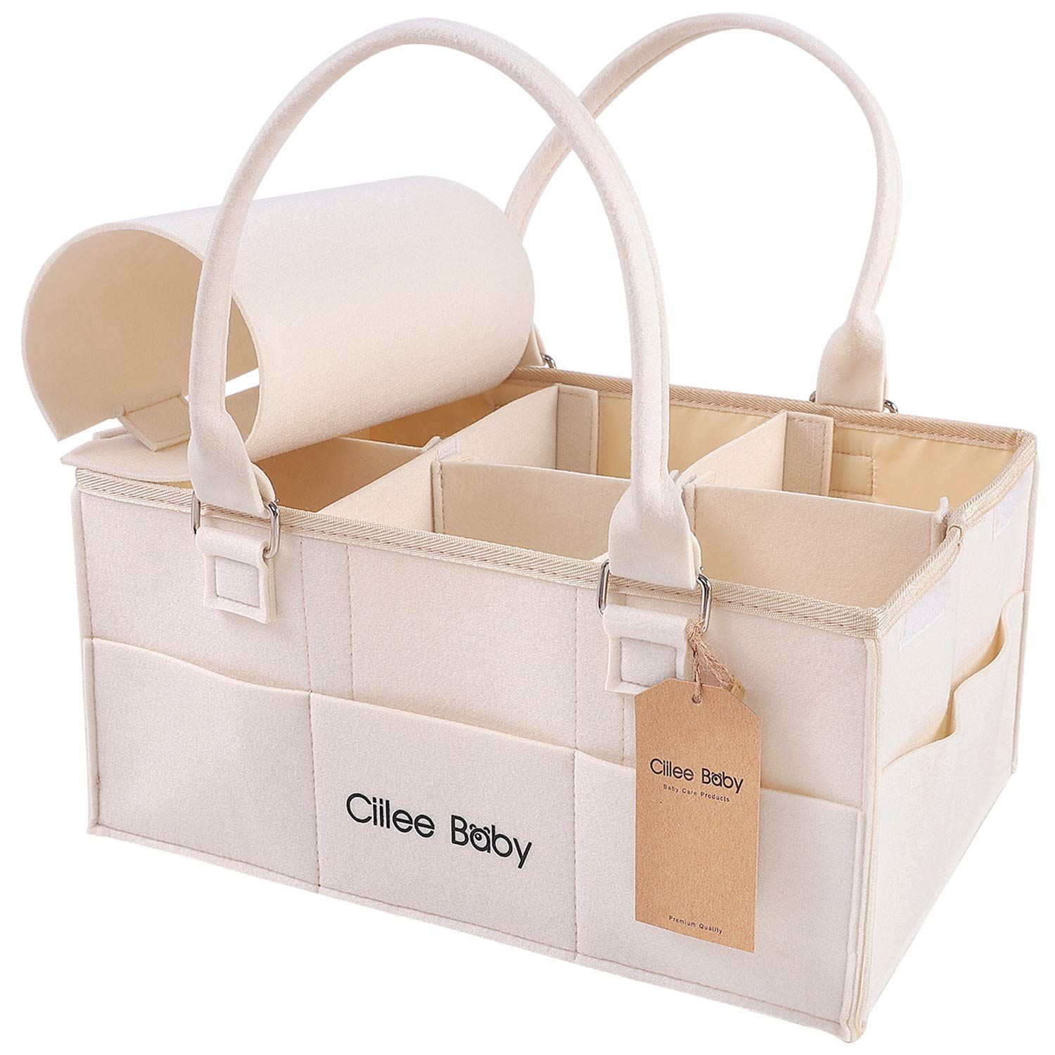 diaper stocker, diaper storage, diaper storage case, baby supplies storage bag, multi-function diaper storage bag, folding baby storage box, car-mounted travel storage bag with lid, birth preparation, toy accessory holder, toy box (handle that cannot be removed) 1