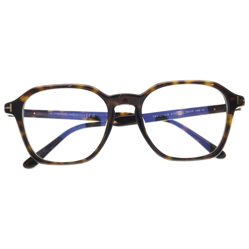 TOM FORD (トムフォード) アジアンフィット ウェリントンフレーム クリアレンズ サングラス メガネ ブラウン TF6101-D-B