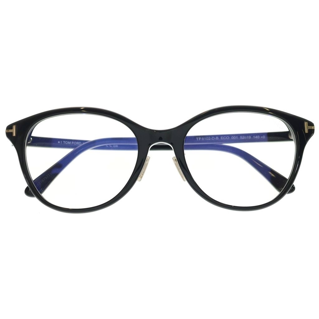TOM FORD (トムフォード) アジアンフィット ウェリントンフレーム クリアレンズ サングラス メガネ ブラック TF6102-D-B